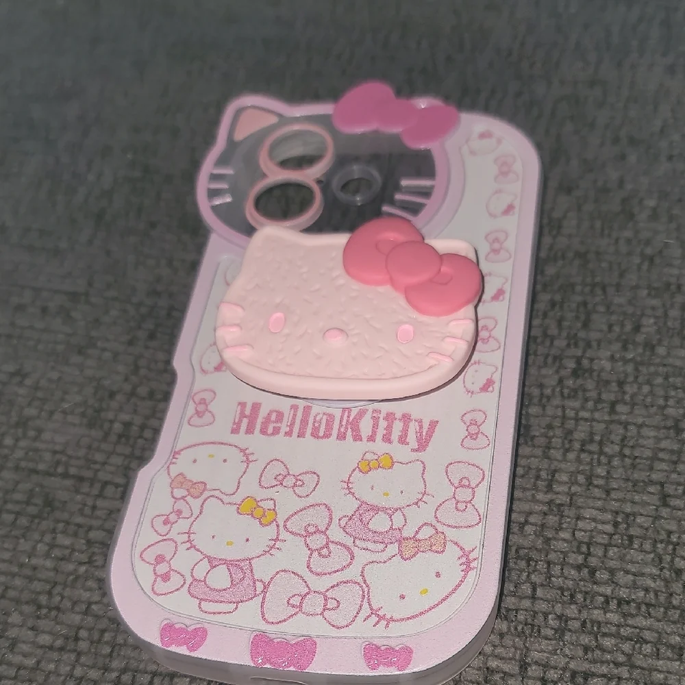 Hello Kitty Pink Silicone Phone Cover with Bow Design
